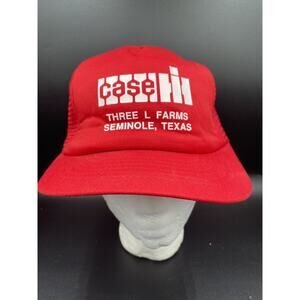 Vtg Case IH Tractor Trucker Hat Snapback USA Mesh Swingster Farming Harvester